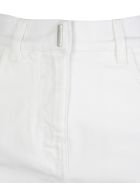 White Denim Mini Skirt With Zip Givenchy White Denim Mini Skirt With Zip - White