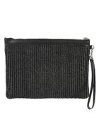 Saint Laurent Removable Tassels Pouch Saint Laurent Removable Tassels Pouch - Black/Natural Beige