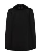 Fendi Fur Collar Wool Cape Coat Fendi Fur Collar Wool Cape Coat - black
