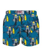 Motorbicycle Print Boy Swim Trunks MC2 Saint Barth Motorbicycle Print Boy Swim Trunks