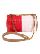 Burberry Two-color Logo Detail Shoulder Bag Burberry Two-color Logo Detail Shoulder Bag - Red/Pink