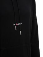 Saint Laurent Jersey Hoodie With Logo Print Saint Laurent Jersey Hoodie With Logo Print - Black