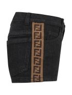 Fendi Black Short For Girl With Iconic Double Ff Fendi Black Short For Girl With Iconic Double Ff - Gme Black