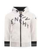 Grey Sweatshirt For Kids With Logo Givenchy Grey Sweatshirt For Kids With Logo - Grigio