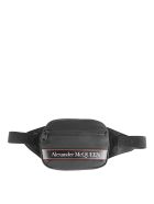 Alexander McQueen Logo Stripe Belt Bag Alexander McQueen Logo Stripe Belt Bag - Black/l.red/black