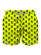 Micro Skulls All Over Print Boy's Swim Trunks MC2 Saint Barth Micro Skulls All Over Print Boy's Swim Trunks