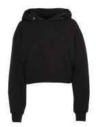 Cropped Logo Print Hoodie Moncler Cropped Logo Print Hoodie