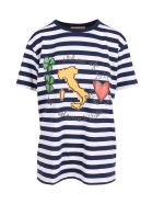 Alessandro Enriquez 'italian Age 2021' Cotton T-shirt Alessandro Enriquez 'italian Age 2021' Cotton T-shirt - Blue Stripes