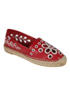 RED Valentino Floral Perforated Espadrillas RED Valentino Floral Perforated Espadrillas - Cherry