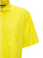 Balenciaga Yellow Cotton Shirt With Allover Logo Balenciaga Yellow Cotton Shirt With Allover Logo - Yellow