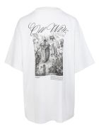 Woman White Oversize T-shirt With Graphic Print Off-White Woman White Oversize T-shirt With Graphic Print
