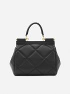 Dolce & Gabbana Small Sicily Bag In Quilted Leather - Black