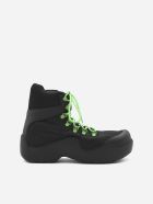 Bottega Veneta Puddle Bomber Boots In Technical Fabric Bottega Veneta Puddle Bomber Boots In Technical Fabric - Black, green