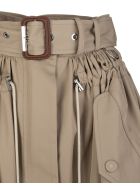Beige Parka Skirt With Belt And Drawstring Alexander McQueen Beige Parka Skirt With Belt And Drawstring - Beige