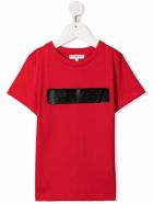Kids Red T-shirt With Black Logo Application Givenchy Kids Red T-shirt With Black Logo Application - Rosso