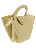 Bottega Veneta Croco Embossed Plain Tote Bottega Veneta Croco Embossed Plain Tote - Vanilla