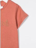 Crystal Embellished Logo T-shirt Chloé Crystal Embellished Logo T-shirt - Mattone