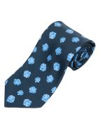 Floral Print Neck Tie Eddy Monetti Floral Print Neck Tie - Blue