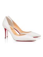 Christian Louboutin White Leather Iriza 85 Pumps Christian Louboutin White Leather Iriza 85 Pumps - WHITE