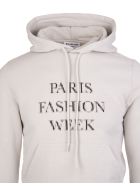 Unisex Grey Fashion Week Shrunk Hoodie Balenciaga Unisex Grey Fashion Week Shrunk Hoodie - Cement grey/black