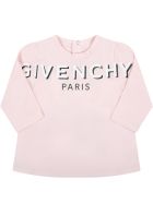 Givenchy Pink T-shirt For Baby Girl With Logo Givenchy Pink T-shirt For Baby Girl With Logo - Pink