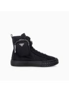 Wheel Re-nylon Gabardine High-top Sneakers Prada Wheel Re-nylon Gabardine High-top Sneakers - Nero.