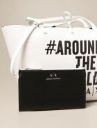 Armani Exchange Shoulder Bag Armani Exchange Reversible Shoulder Bag In Synthetic Textured Leather Armani Collezioni Armani Exchange Shoulder Bag Armani Exchange Reversible Shoulder Bag In Synthetic Textured Leather - Yellow Cream