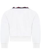 Sonia Rykiel White Sweatshirt For Girl With Logo Sonia Rykiel White Sweatshirt For Girl With Logo - White