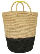 Sensi Studio Weaved Classic Tote Sensi Studio Weaved Classic Tote - Yellow/Caramel/Black