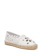 RED Valentino Perforated Espadrilles In White Leather RED Valentino Perforated Espadrilles In White Leather - White