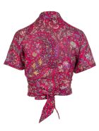 Fuchsia Crossed Shirt With Paisley Print Etro Fuchsia Crossed Shirt With Paisley Print