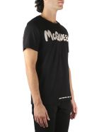 Alexander McQueen Graffiti Logo Printed Cotton T-shirt Alexander McQueen Graffiti Logo Printed Cotton T-shirt - Black/mix
