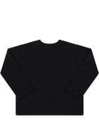 MSGM Black T-shirt For Babykids With Black Logo MSGM Black T-shirt For Babykids With Black Logo - Black