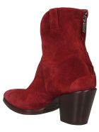 Rocco P. Rear Zip Ankle Boots Rocco P. Rear Zip Ankle Boots - Red