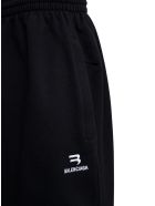 Balenciaga Black Stretch Cotton Joggers With Logo Print Balenciaga Black Stretch Cotton Joggers With Logo Print - Black