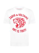 Zadig & Voltaire White T-shirt For Kids With Logo Zadig & Voltaire White T-shirt For Kids With Logo - White
