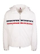 White Olargues Moncler Logo Padded Jacket Moncler White Olargues Moncler Logo Padded Jacket