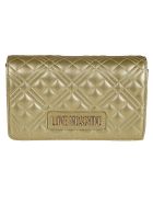 Love Moschino Logo Plaque Quilted Chain Shoulder Bag Love Moschino Logo Plaque Quilted Chain Shoulder Bag - Gold