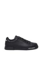 Dolce & Gabbana Portofino Black Leather Sneakers Dolce & Gabbana Portofino Black Leather Sneakers - Black