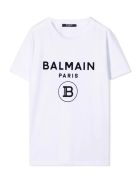 Balmain White Cotton T-shirt Balmain White Cotton T-shirt - Bianco
