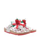 Monnalisa Sandals With Decoration Monnalisa Sandals With Decoration - Rosso