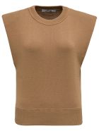 Mauro Grifoni Brown Wool Vest With Padded Shoulder Straps Mauro Grifoni Brown Wool Vest With Padded Shoulder Straps - Brown