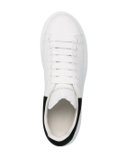 Woman White Oversize Sneakers With Black Crocodile Effect Spoiler Alexander McQueen Woman White Oversize Sneakers With Black Crocodile Effect Spoiler - White/black