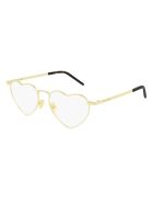 Saint Laurent SL 301 LOULOU OPT Eyewear Saint Laurent SL 301 LOULOU OPT Eyewear - Gold Gold Transparent