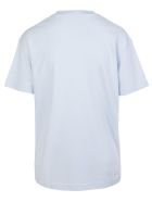 Woman Light Blue T-shirt With Logo Off-White Woman Light Blue T-shirt With Logo