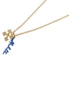 Off-White Leaves Arrow Necklace Off-White Leaves Arrow Necklace - Gold/Blue