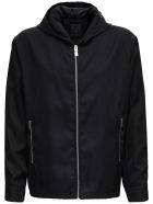 Givenchy Black Windbreaker In 4g Jacquard Nylon Givenchy Black Windbreaker In 4g Jacquard Nylon - Black