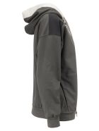 Brunello Cucinelli Paneled Topwear In Light Stretch Cotton Fleece With Hood And 'shiny Patch Pocket'. Brunello Cucinelli Paneled Topwear In Light Stretch Cotton Fleece With Hood And 'shiny Patch Pocket'. - Grey