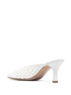 Casadei White Net Mules Casadei White Net Mules - White