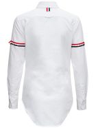 Thom Browne White Cotton Shirt With Rwb Stripe Inserts Thom Browne White Cotton Shirt With Rwb Stripe Inserts - White